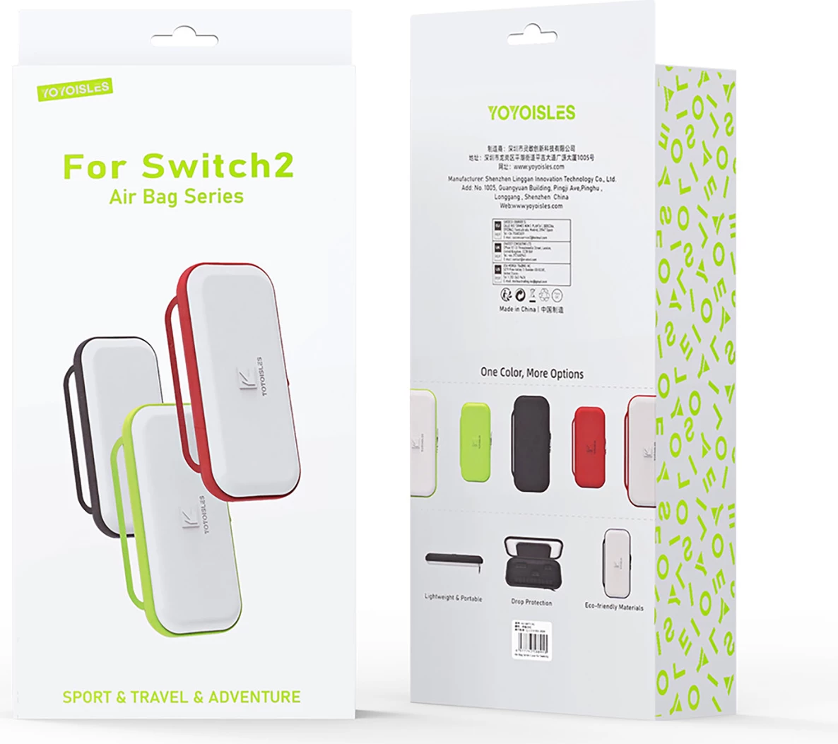 Zaščitna torbica za Nintendo Switch 2 Dux Ducis Yoyoisles Air Bag, črno/bela