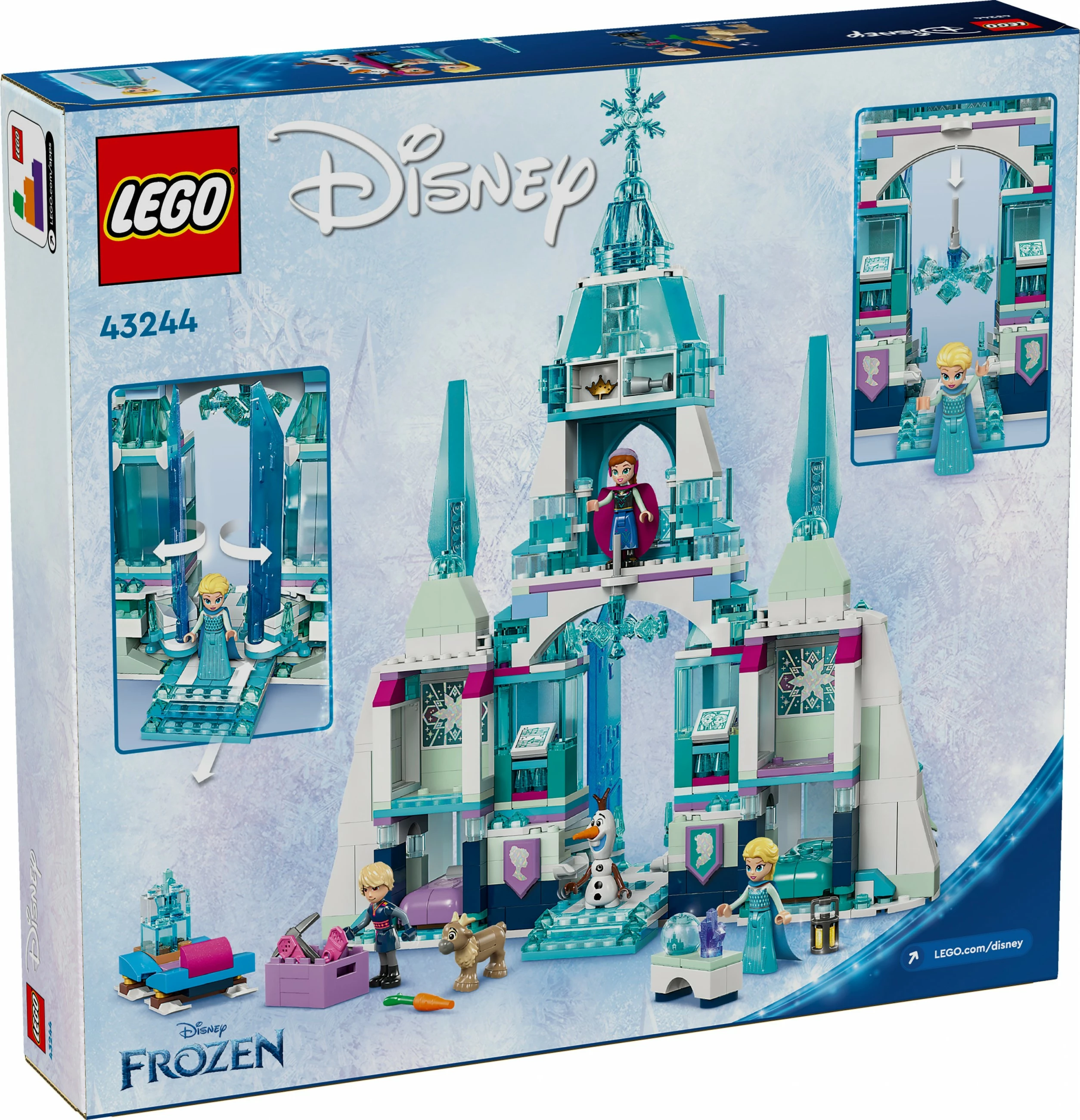 Gradbeni komplet, Elsin zimski grad (Frozen) Disney Princess 43244, večbarven