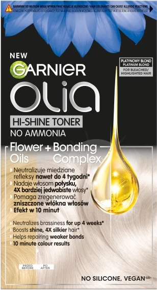 Toner za lase Olia Hi-Shine 10.01 Platinum Blonde, Garnier, ženski, 1 kos
