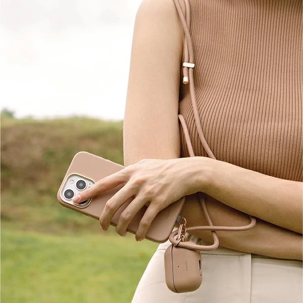 Ovitek za AirPods Pro 2, MagSafe, TPU in vegansko usnje, temno moder UNIQ Coehl Haven