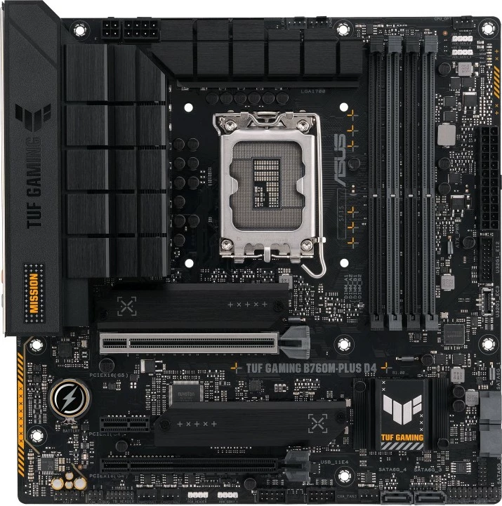 Matična plošča ASUS TUF GAMING B760M-PLUS D4, Intel, LGA 1700, DDR4, 128 GB