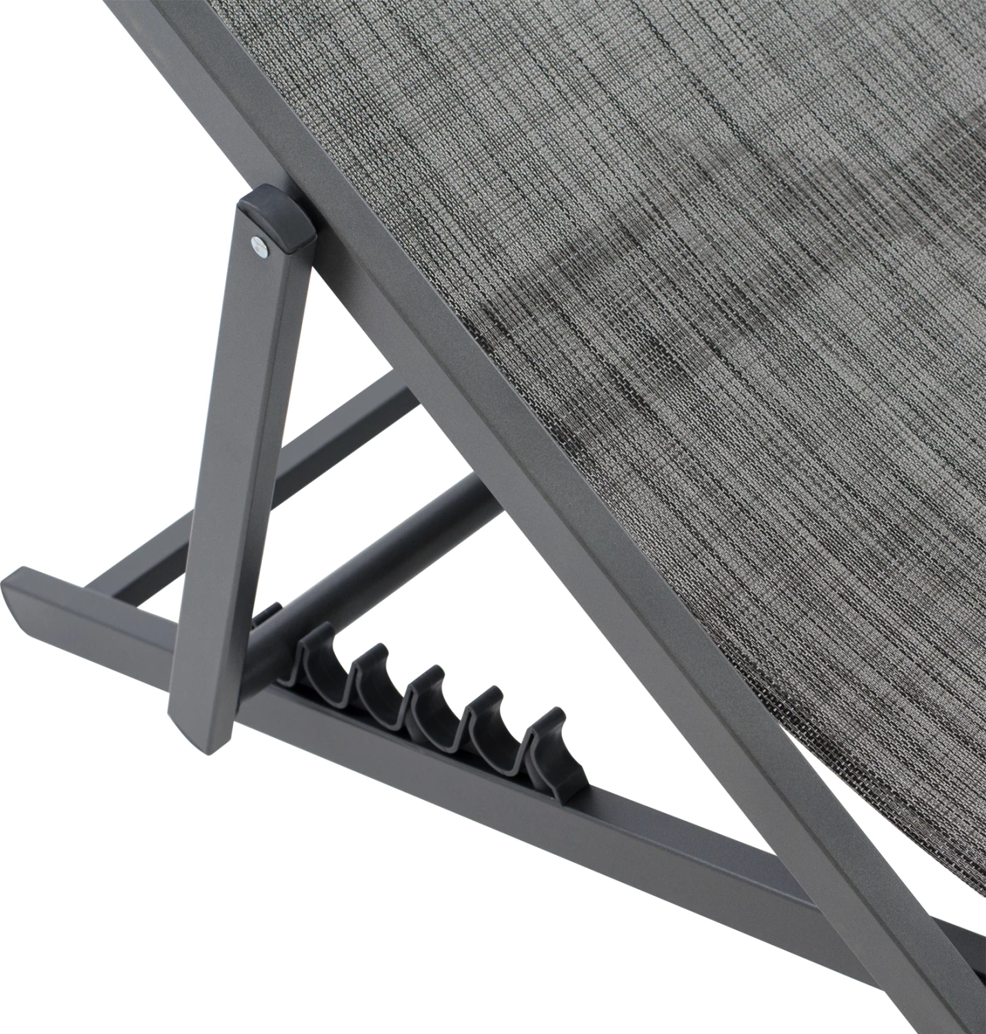 Profesionalni ležalni stol KEA FH5076.10 aluminij in textilene v sivi barvi 59,5x102,5x94H cm