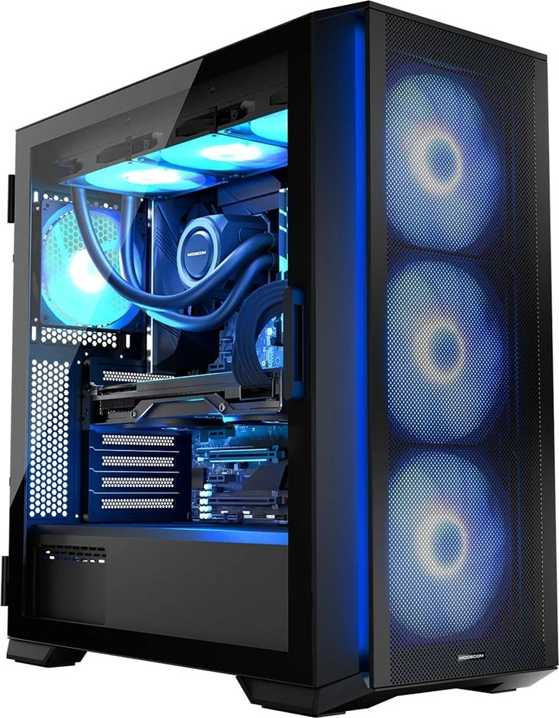 Ohišje MODECOM HORIZON ARGB Flow MIDI USB 3.0 x2 CYPE-C, črno