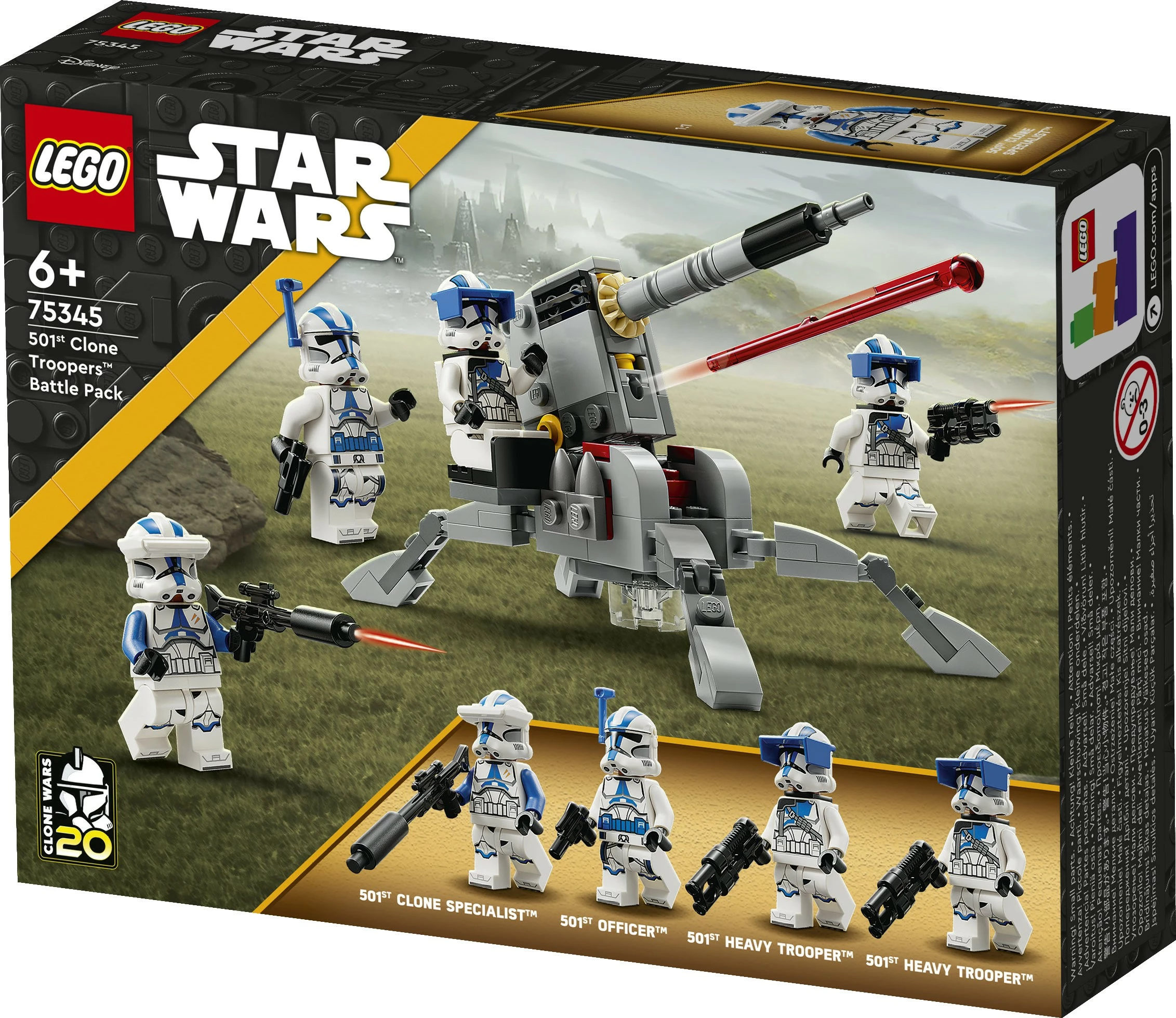 Set za gradnjo 501st Clone Troopers LEGO Star Wars, 119 kosov, večbarven