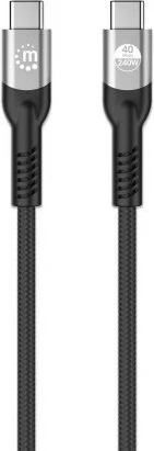 USB4 kabel 1 m, 240 W, 40 Gbps, 8K MANHATTAN, USB-C