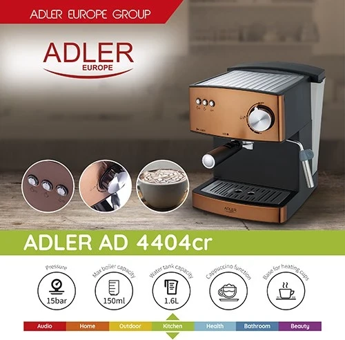 Aparat za kavo, Adler AD 4404cr, večbarven