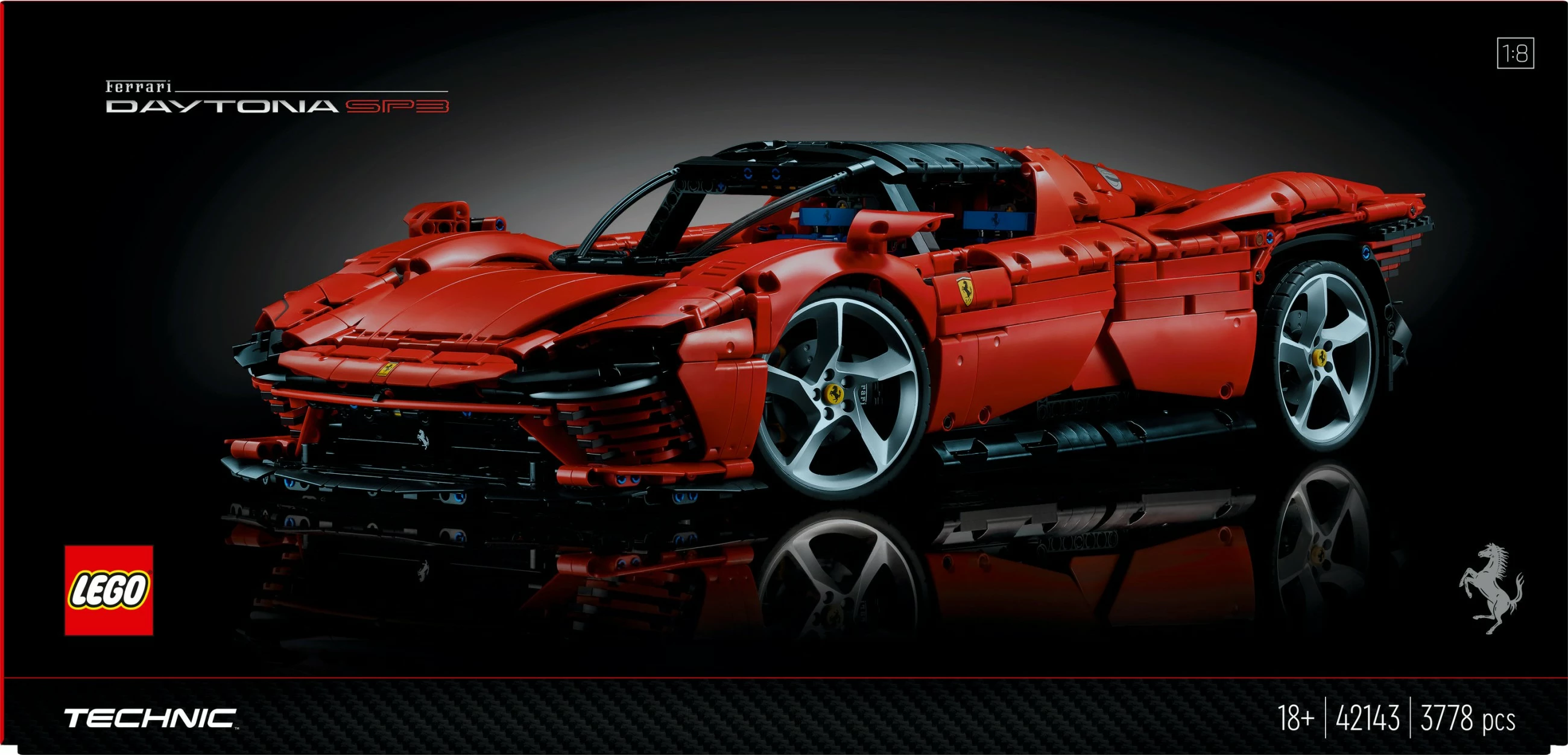 Set za sestavljanje LEGO Technic Ferrari Daytona SP3, 3778 kosov, plastika, 6,99 kg