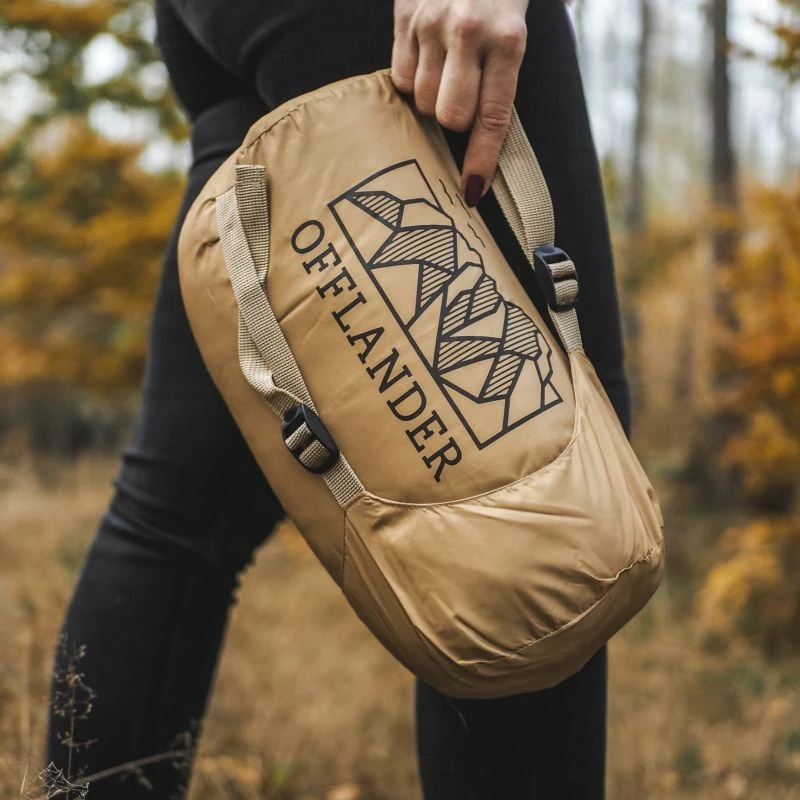 Pončo z ogrevalnim panelom Offlander, rjav