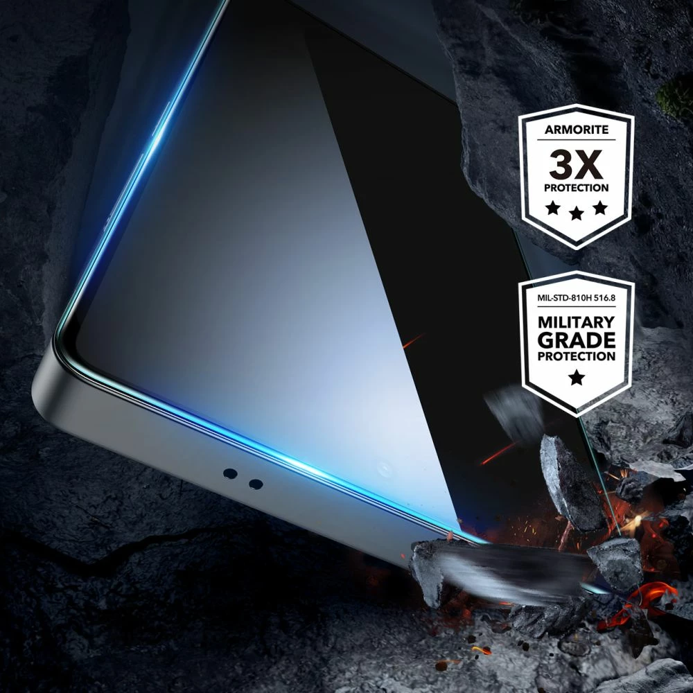 Kaljeno zaščitno steklo za zasebnost ESR za Samsung Galaxy S25 Ultra, z namestitvenim okvirjem