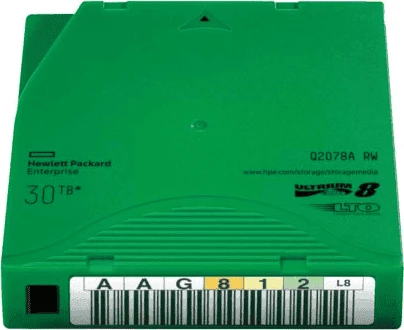 Kaseta za podatke LTO Ultrium 8, HP Q2078A 12 TB (30 TB s kompresijo), zelena