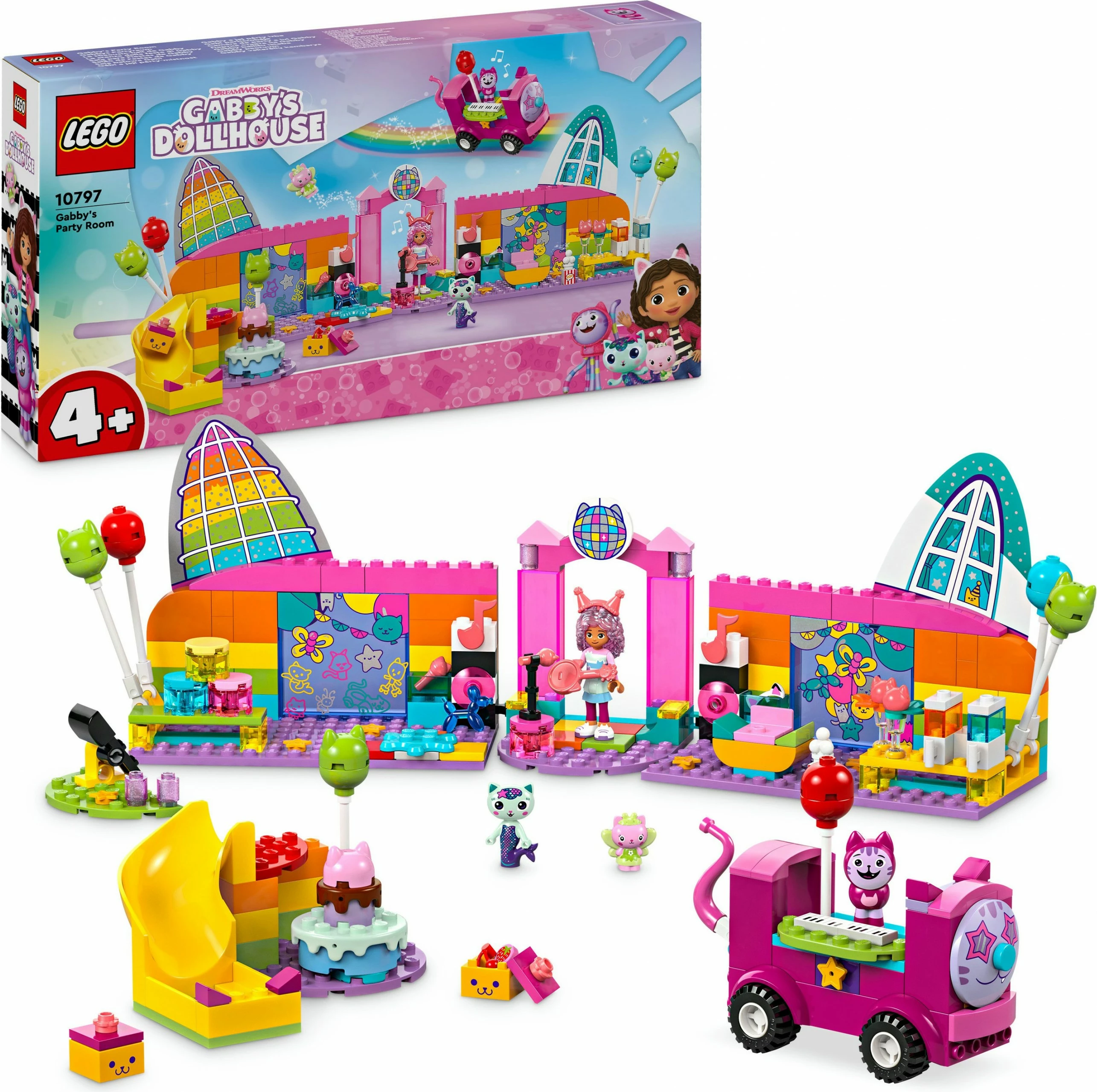 Praznična soba za zabavo, LEGO Gabby's Party Room, 252 kosi, večbarvno