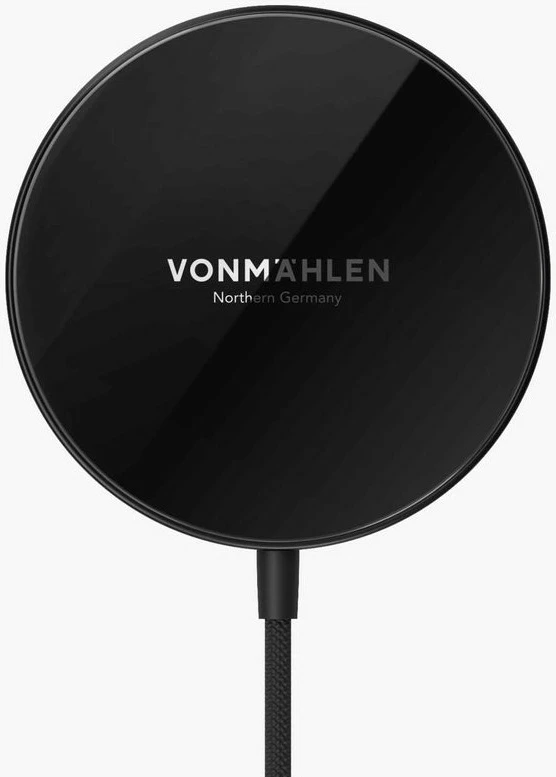 Brezžični polnilec Aura Mini z magnetom, kabel, črn Vonmählen
