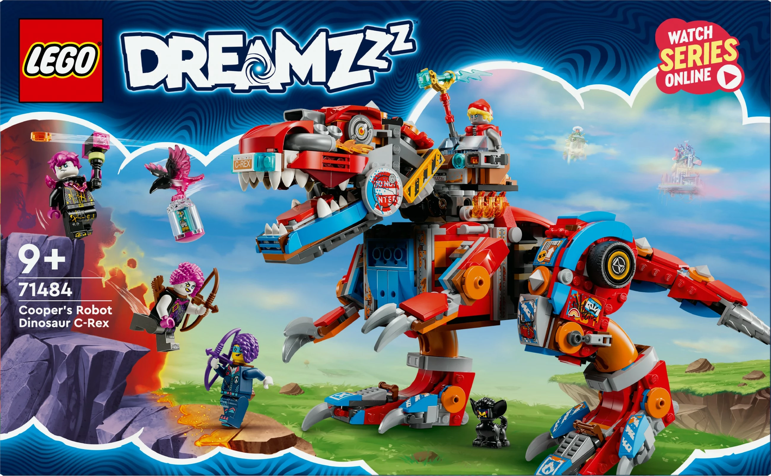 Gradbeni set Cooper's Dino-Mech C-Rex, LEGO DREAMZzz 71484, večbarven