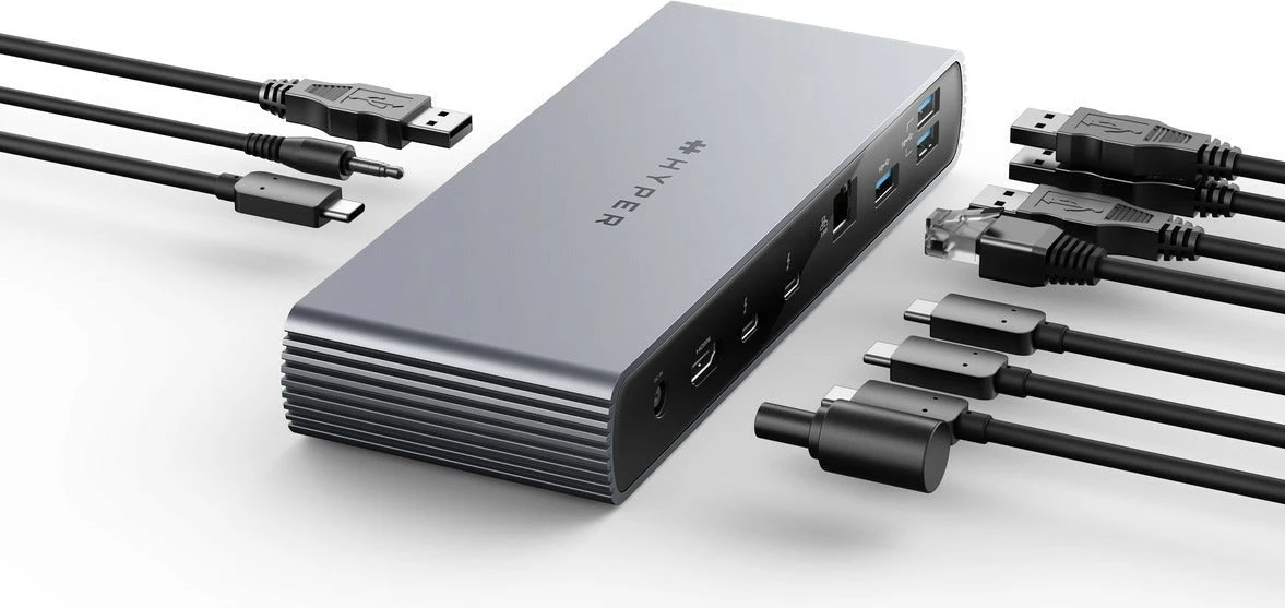 Docking postaja Thunderbolt 4 Targus, 4x USB 3.2, HDMI, Ethernet, SD, siva