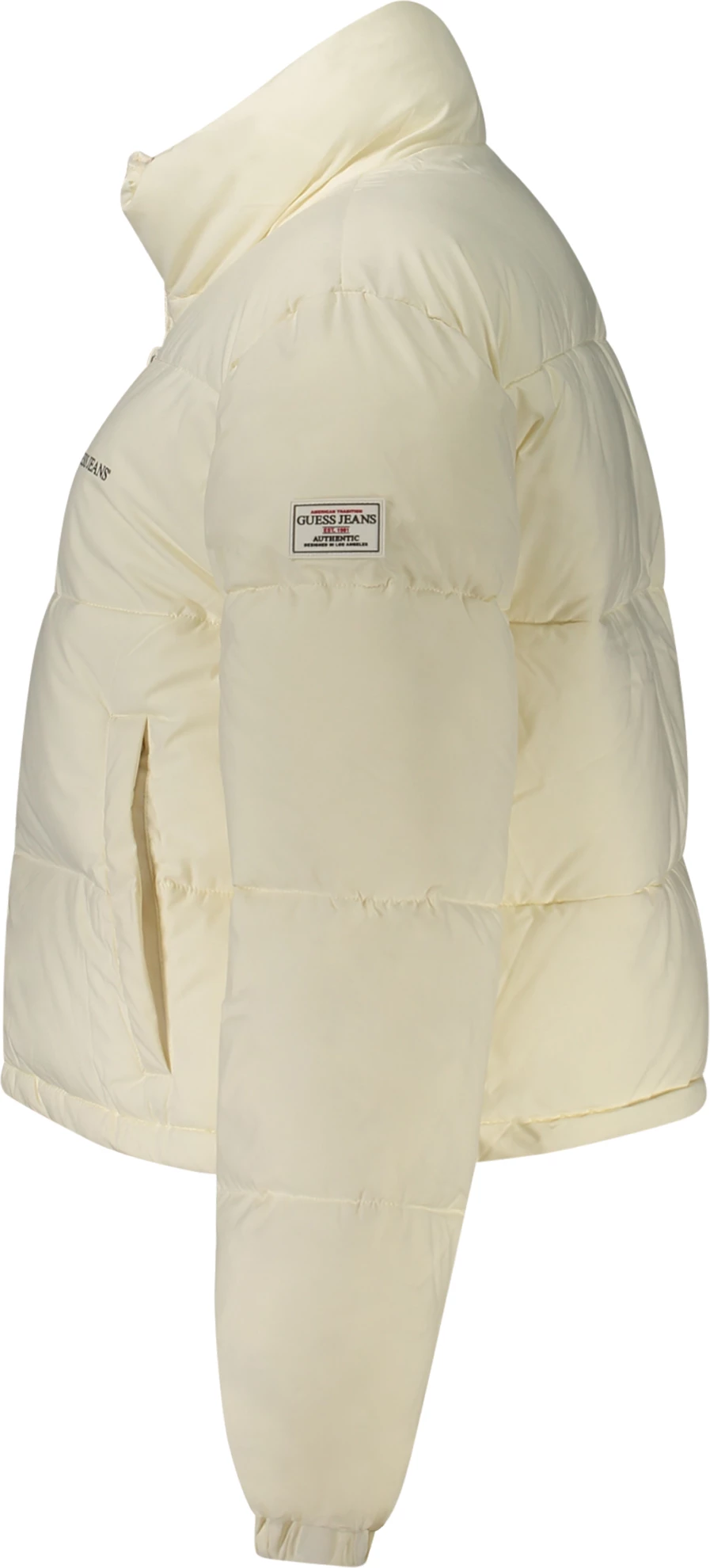 Kratka jakna za ženske GUESS JEANS, bela