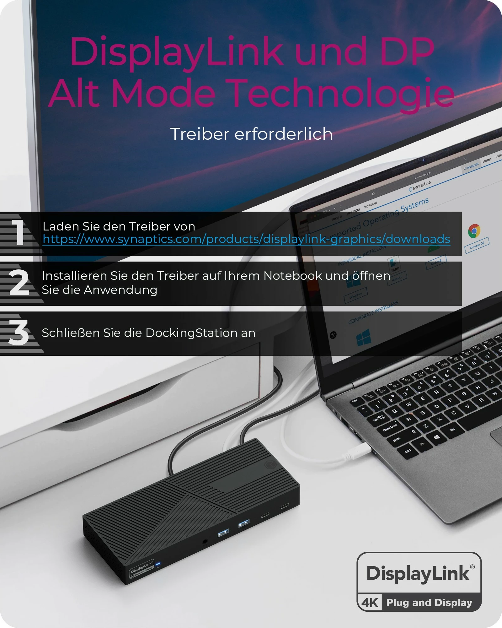 Docking station 11-v-1, USB 3.2, 3x HDMI, 2x DisplayPort, 100W, črn ICY BOX