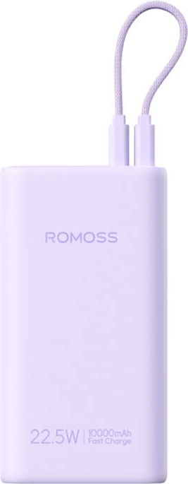 Prenosna polnilna baterija Romoss PHA10, 10000 mAh, 22,5 W, vijolična