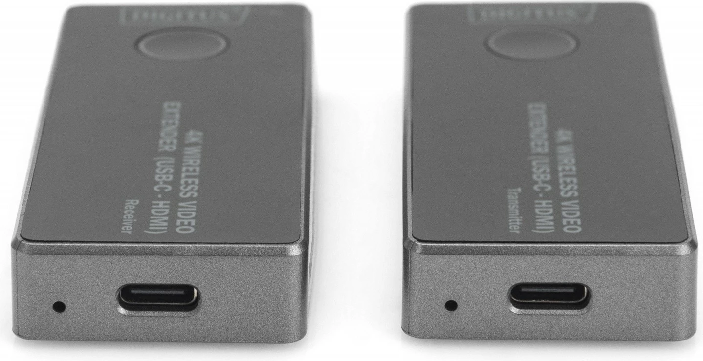 Brezžični HDMI podaljševalnik Digitus DS-55324, UHD 4K, 30 m, USB-C, črno/srebrn