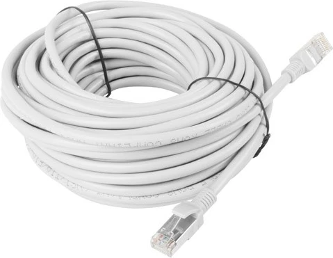 Patchcord LANBERG RJ45, CAT 5E, UTP, 15 m, sivi