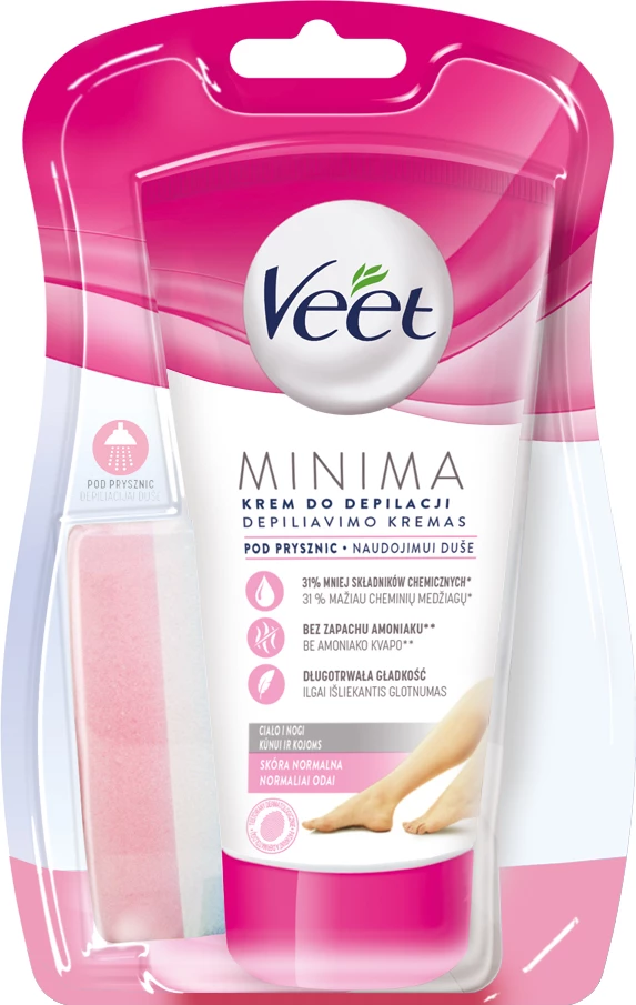 Depilacijski krem za ženske Veet Minima Shower, 135 ml