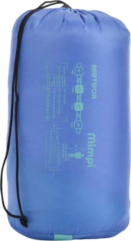 Spalna vreča Meteor za otroke, modro-zelena