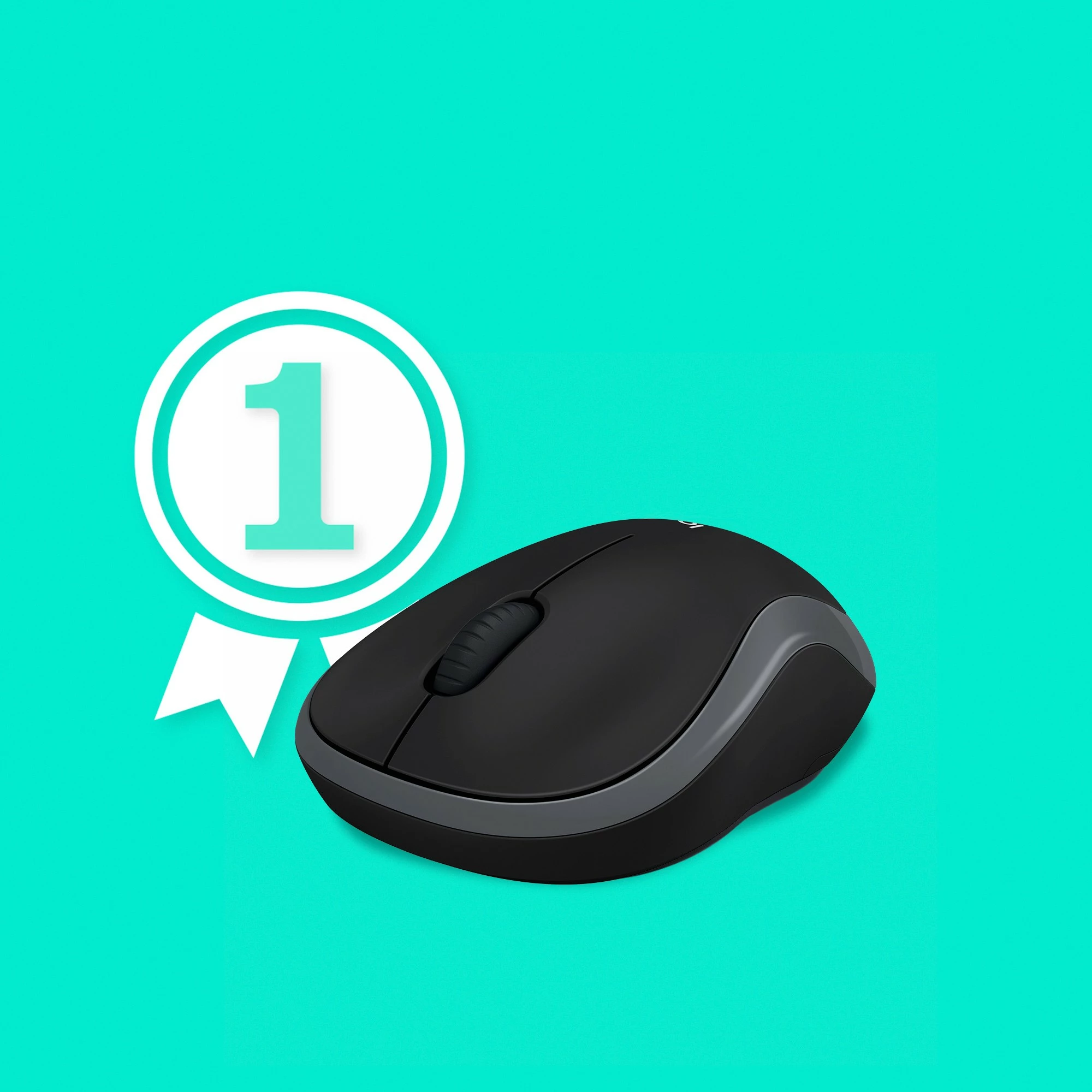 Optični brezžični miš, Logitech M185, ambidekstralna, 1000 DPI, siva