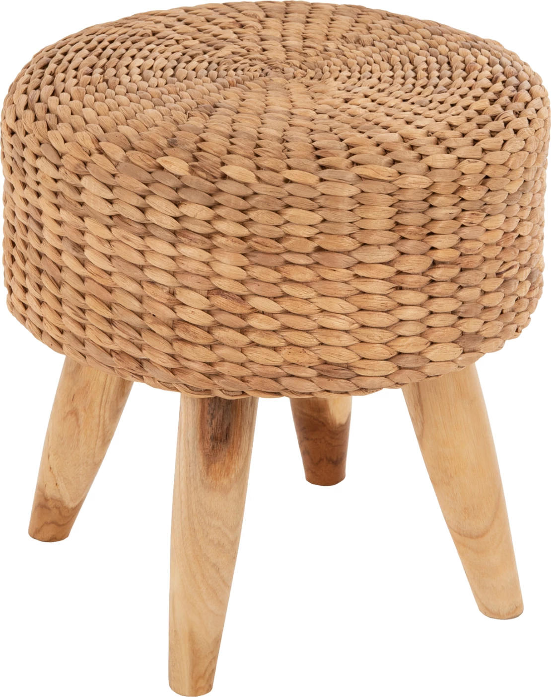 Stol JIM FH7824 iz tikovine v naravni barvi z matiranim sedežem Φ43x43Hcm