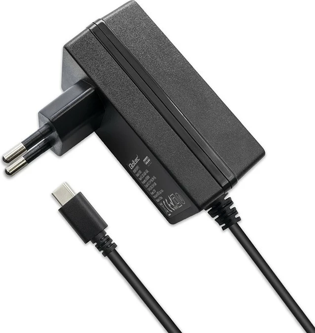 Stenski polnilec za Raspberry Pi 5, USB-C, 27 W, črn, Qoltec 51830