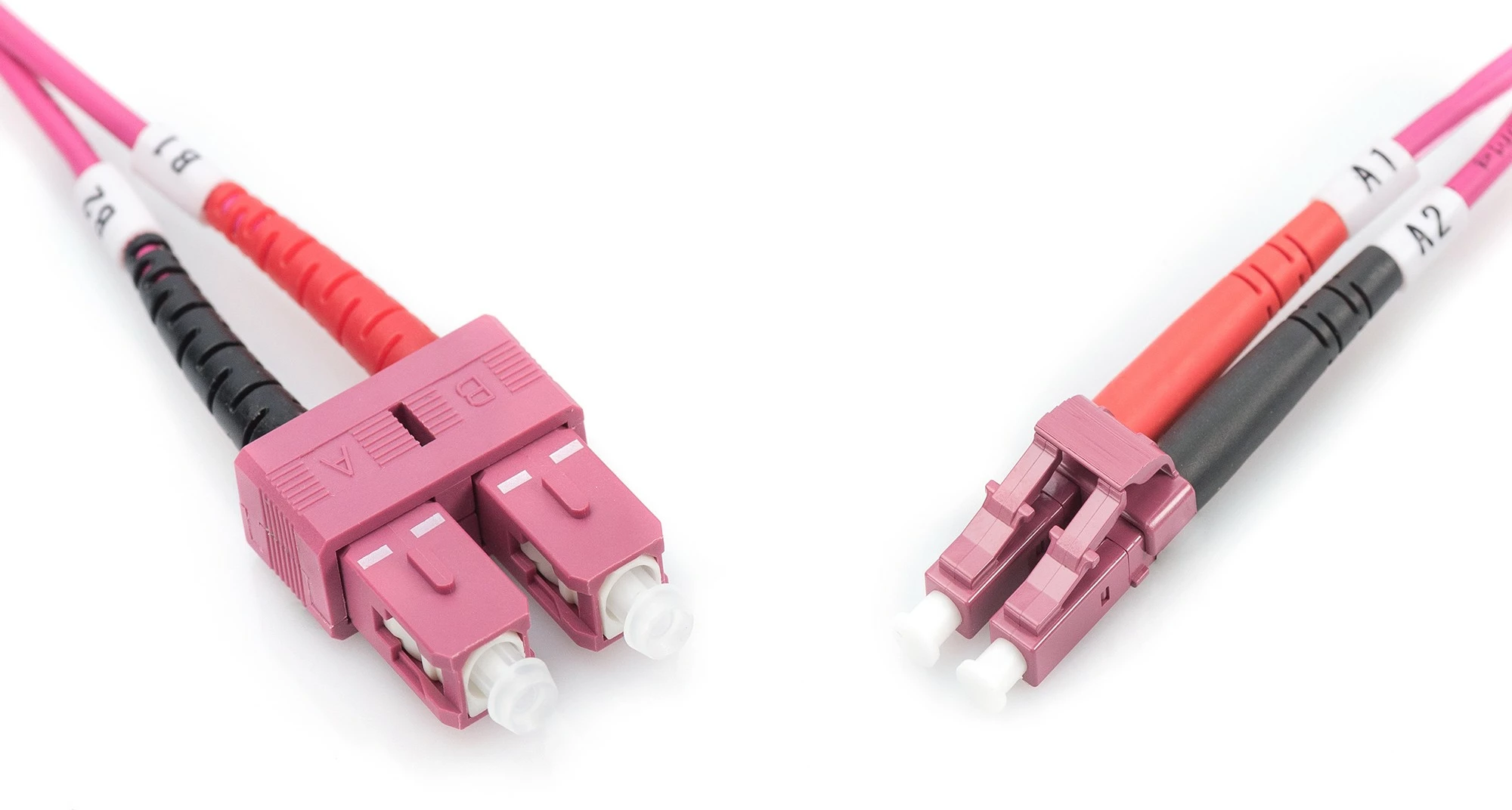 Optični kabel OM4, LC na SC, 3 m, vijoličen — Digitus