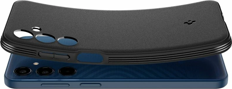 Ovitek za telefon Spigen Essential SandBlast za Samsung Galaxy M35 5G, črn