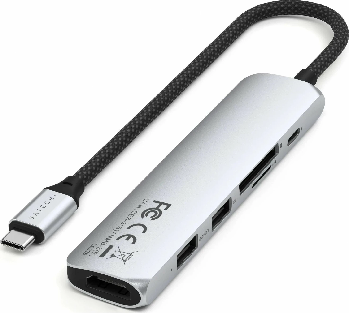 USB-C razširitveni hub Satechi 6v1 ST-P6S, 4K HDMI, srebrn
