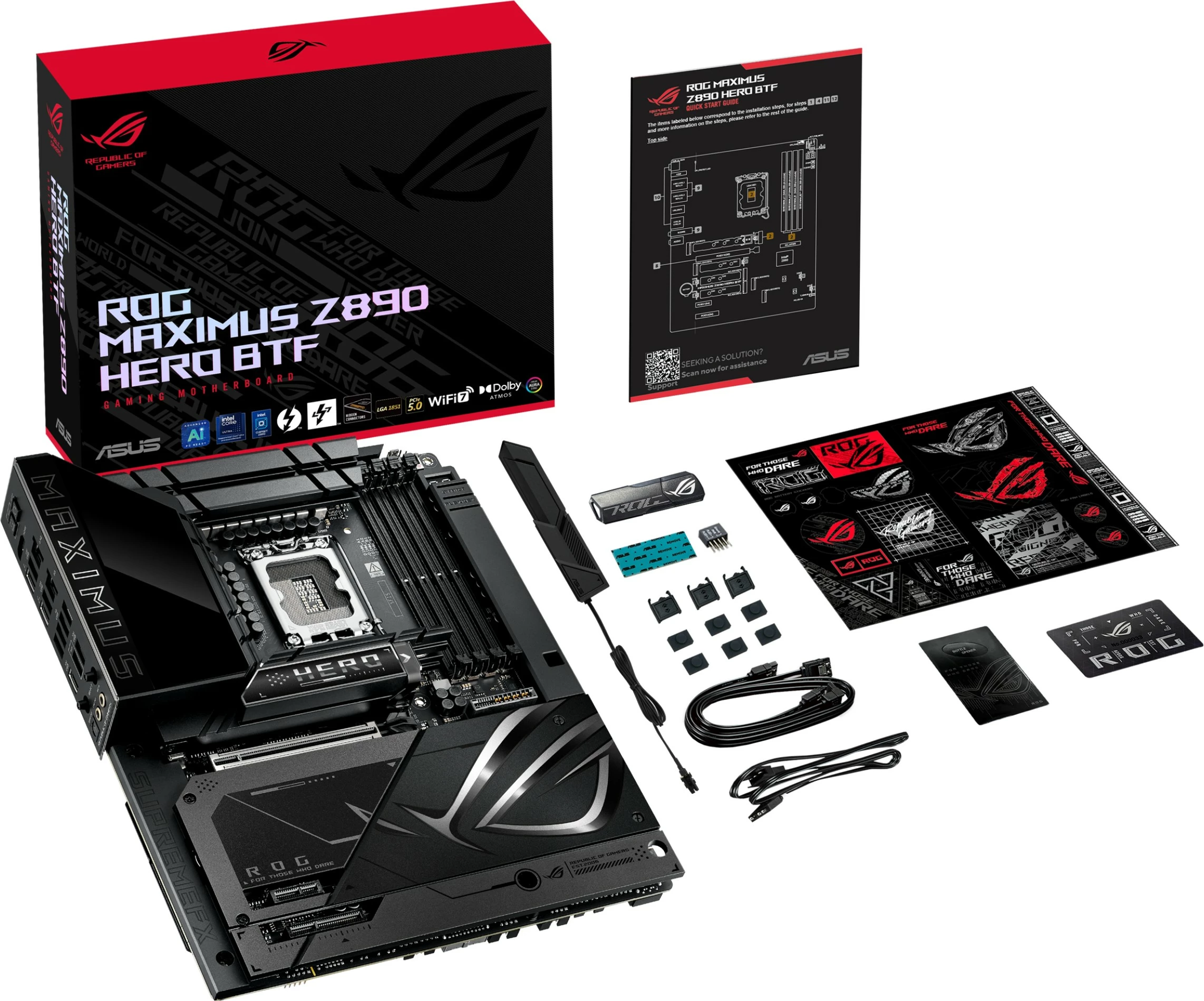 Matična plošča ASUS ROG MAXIMUS Z890 HERO BTF, Intel, LGA 1851, DDR5, 256 GB