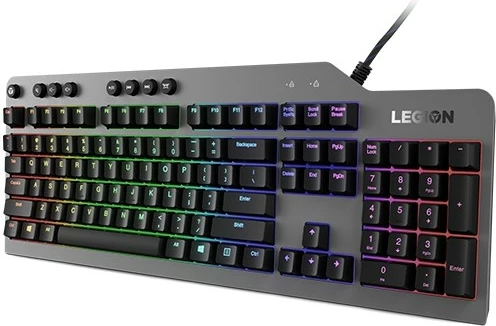 Mehanska tipkovnica Lenovo Legion K500, RGB LED, USB, QWERTY, siva