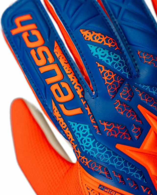 Golmanske rokavice za otroke Reusch Attrakt Starter Solid Jr 5572514 2290, modro-oranžne