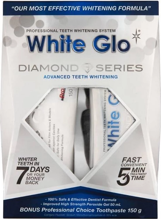 Sistem beljenja zob, White Glo Diamond Series, 100 ml + 50 ml + silikonska opna