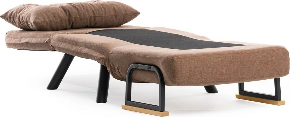 Enoposteljna zložljiva sedežna fotelja, svetlo rjava, Sando Single