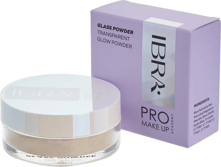 Osvetljujoč puder za obraz za ženske, Ibra Glass Powder Illuminating, prozoren, 5 g