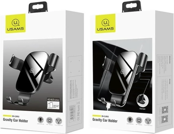 Držalo za pametni telefon za avto za prezračevalno rešetko USAMS US-ZJ052, črno