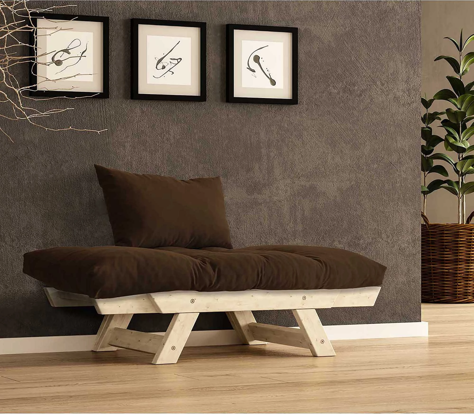 Vrtni enosedalni stol Skye Decor, naravna/rjava, CPT8144-140