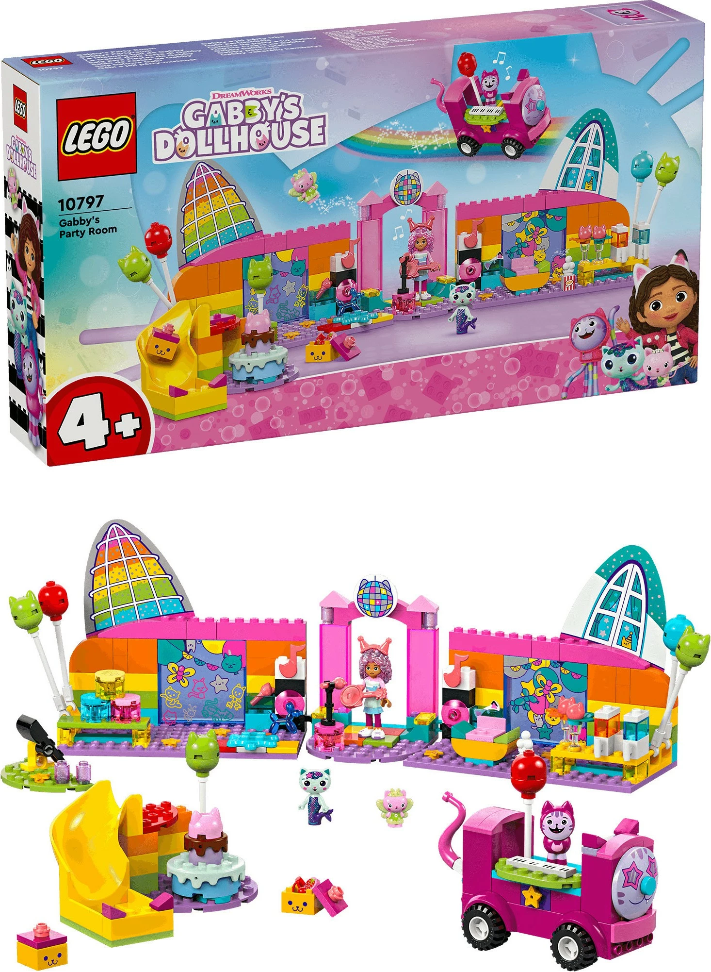 Praznična soba za zabavo, LEGO Gabby's Party Room, 252 kosi, večbarvno