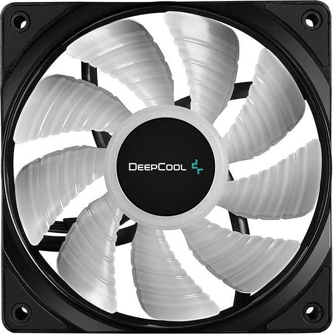 Ventilator za računalniško ohišje DeepCool RF120, 12 cm, črn, večbarvna osvetlitev