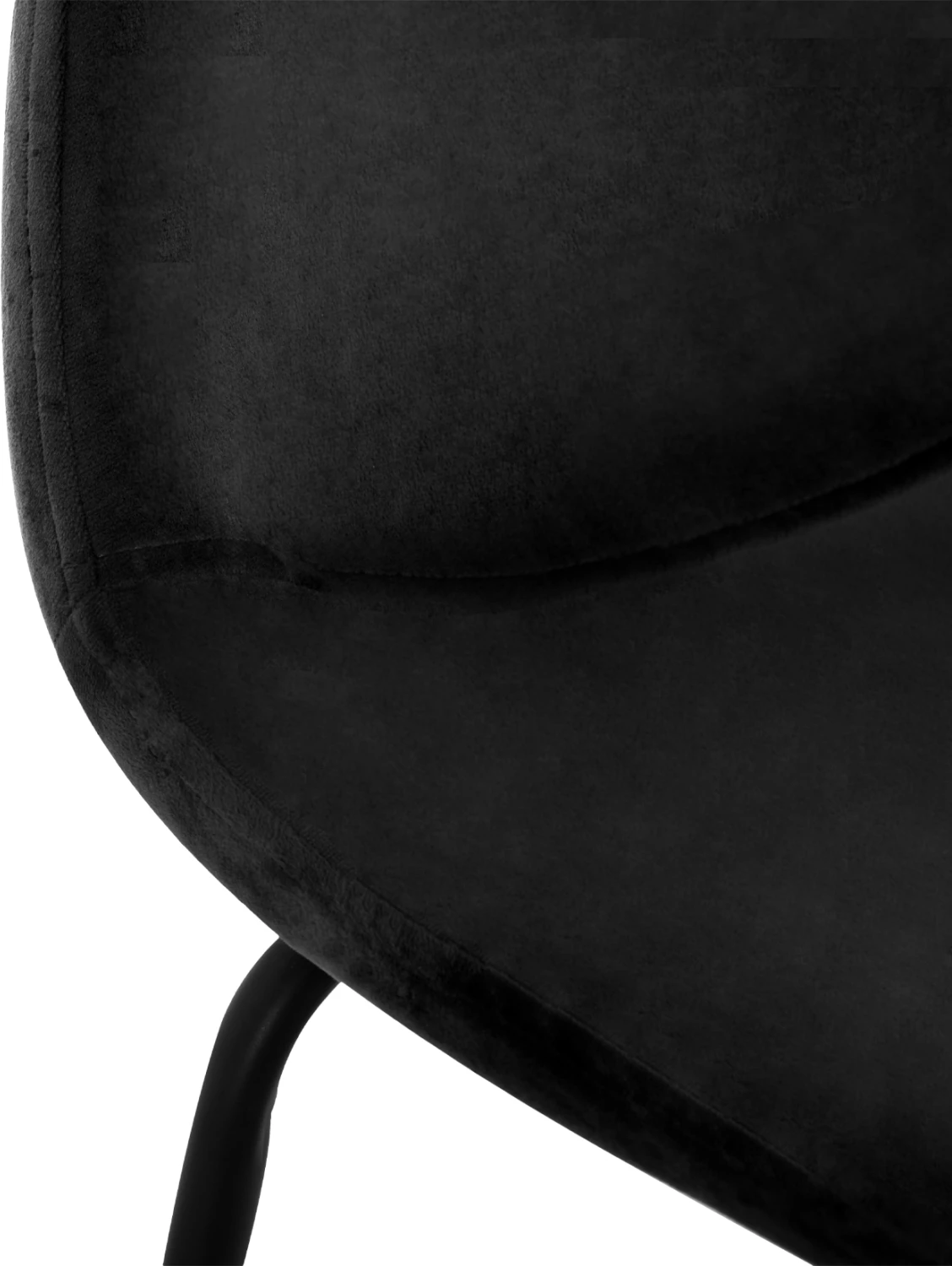 Stol Vincent FH8579.14, žamet črna, kovinski okvir 56,5x47x106 cm, set 4 kosov