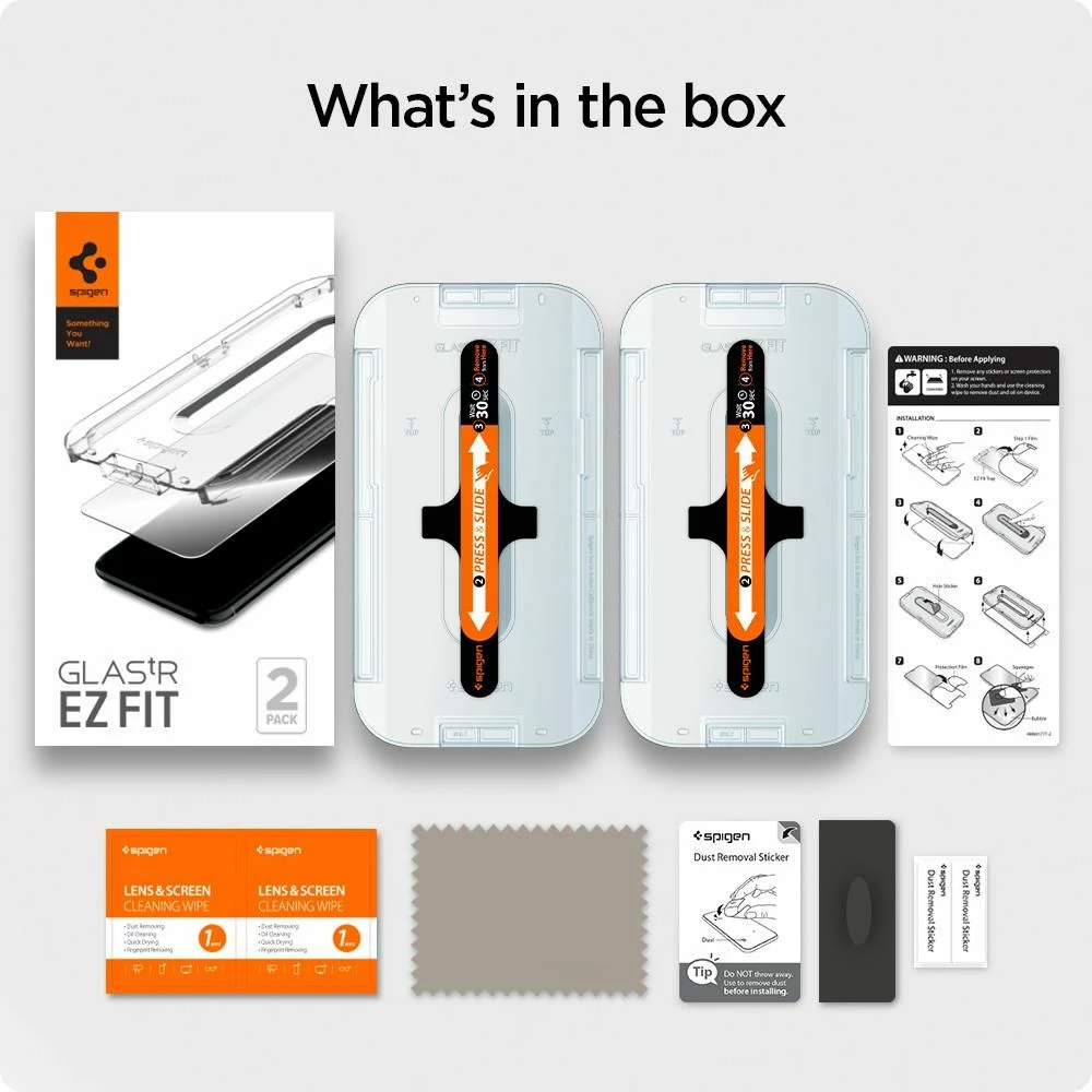 Zaščitno steklo Glas.tR EZ Fit za iPhone 12 / iPhone 12 Pro, Spigen, 2 kosa