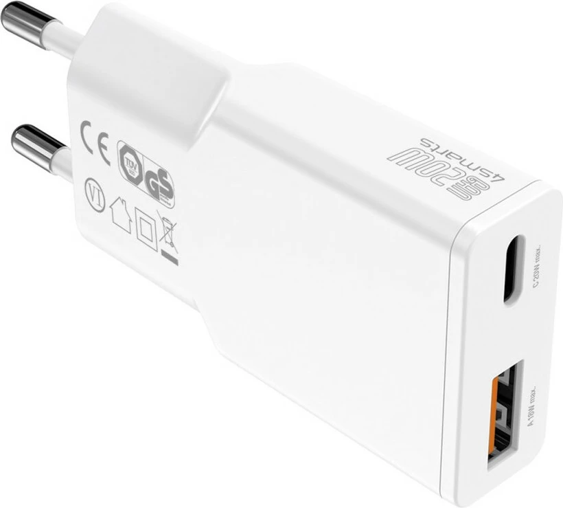 Univerzalni polnilec 4smarts 541509, 20W, 1,5 m, Type-C na Type-C, bel