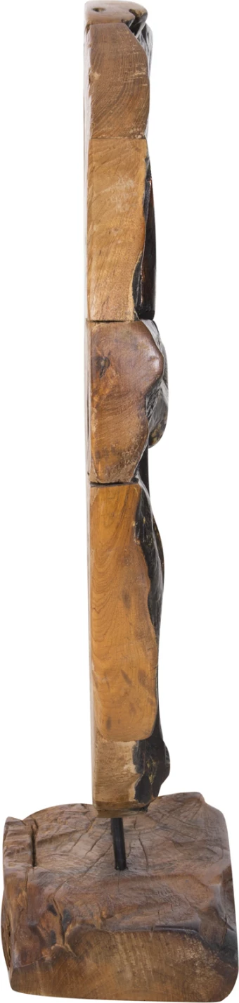 Namizna dekoracija FH7718 iz masivnega tikovega lesa naravna 50x15x64H