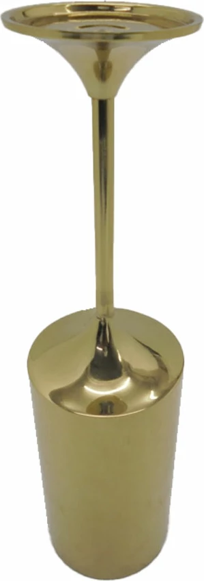 Svečnik ARIA, aluminij, zlat, 11x11x38 cm