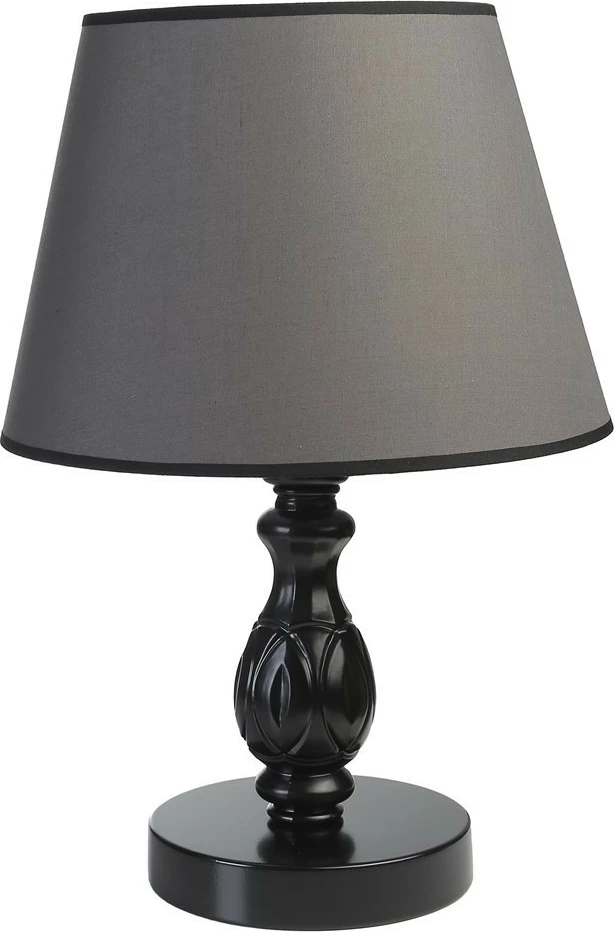 Namizna svetilka, kovinsko ohišje, tekstilni senčnik, črna/tamno siva, Opviq 8844-1