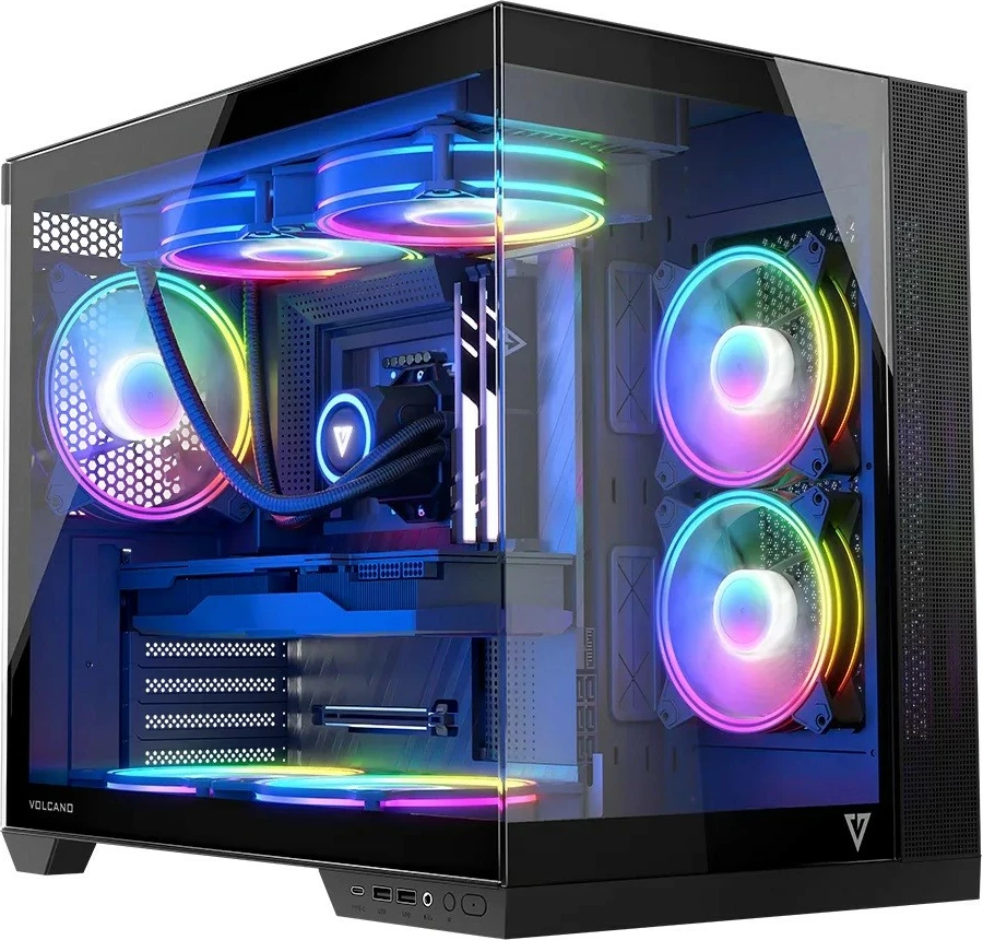 Ohišje MODECOM Volcano Panorama APEX ARGB 7F Midi, siva