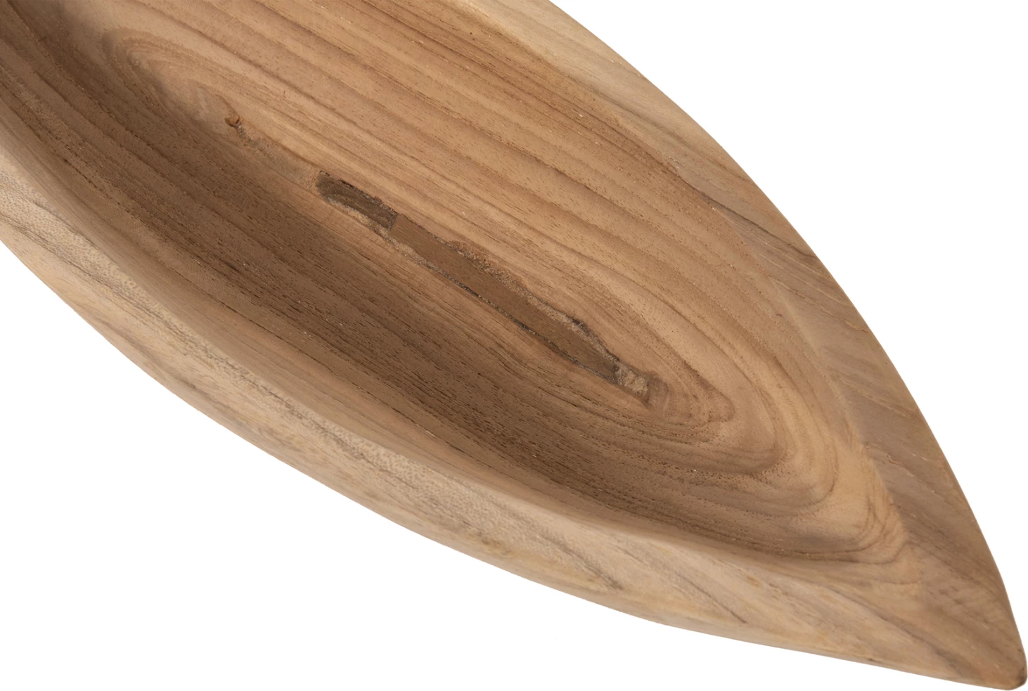 Dekorativna skleda za mizo FH9633 iz tikovine 40x6x13H cm