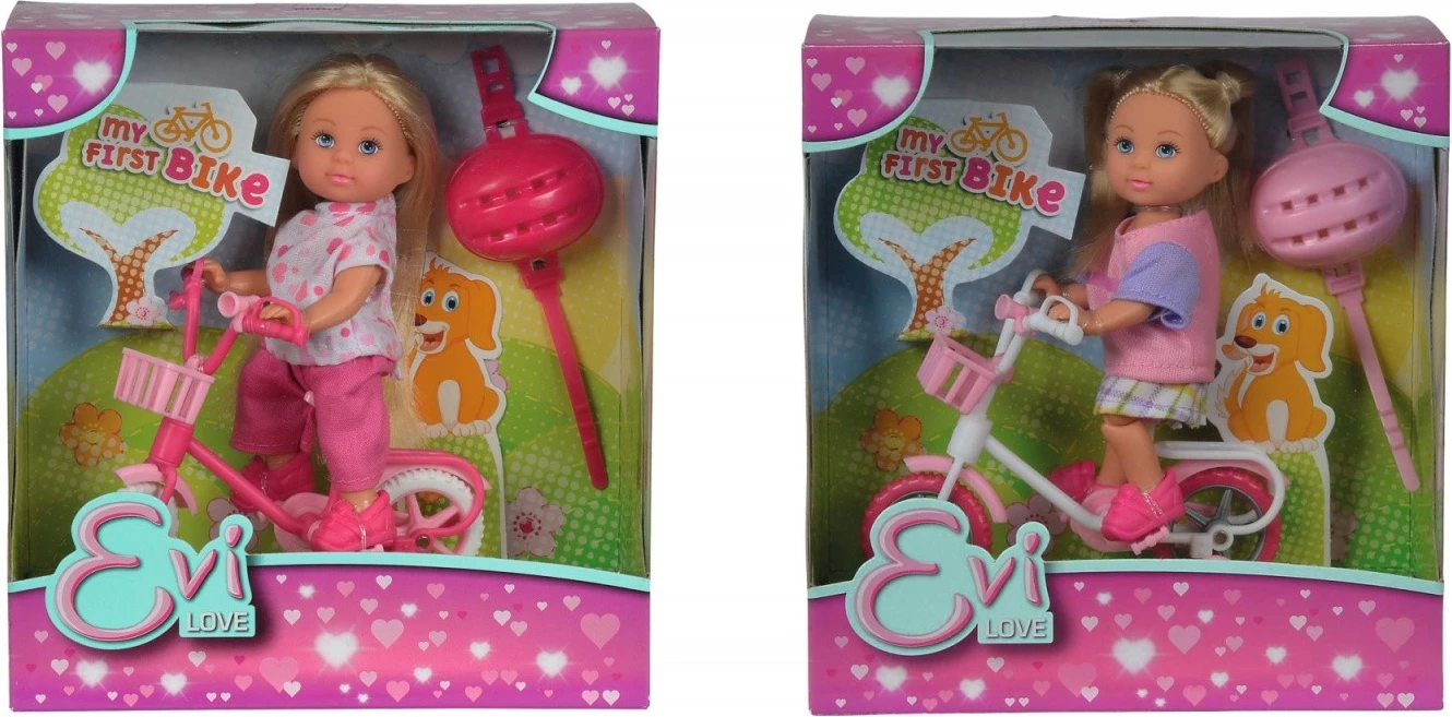 Kukla z gorskim kolesom Evi Love, Simba, 12 cm, z čelado in dodatki, za deklice